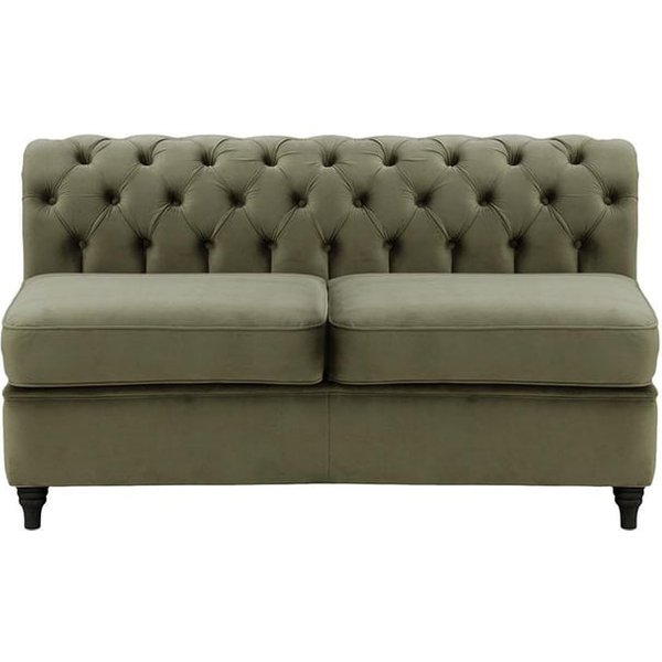 Chesterfield 2 Seater Modular Unit (2CP), graphite, Leg colour: black