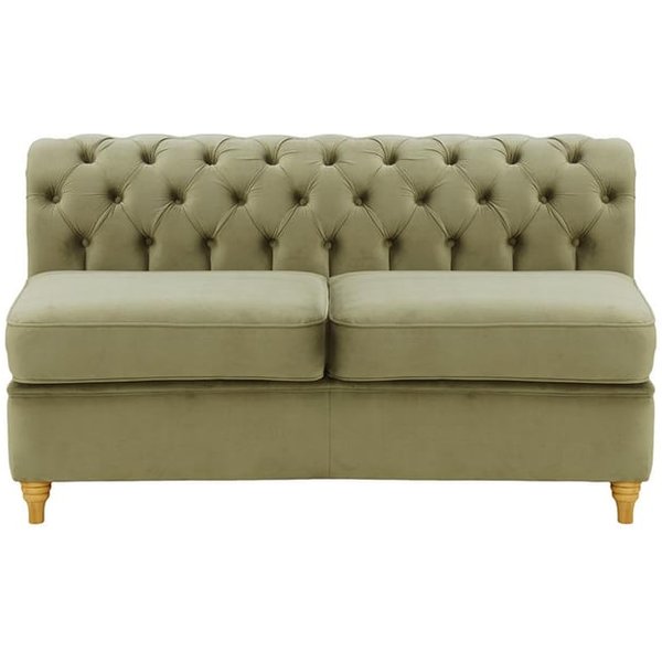 Chesterfield 2 Seater Modular Unit (2CP), mink, Leg colour: like oak