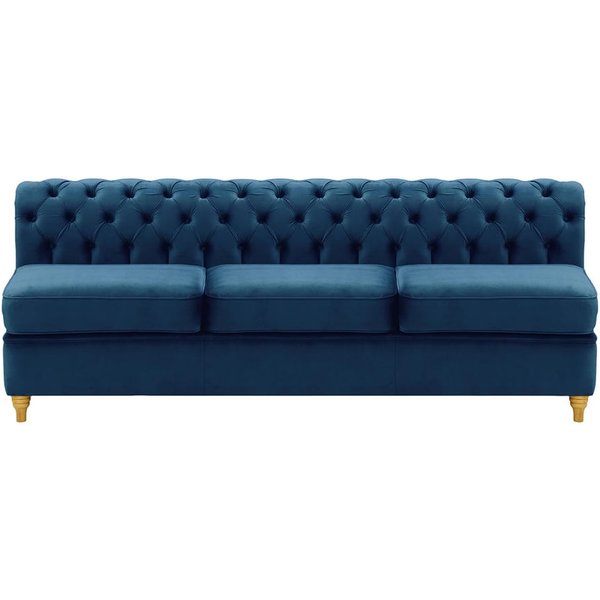 Chesterfield 3 Seater Modular Unit (3CP), blue, Leg colour: like oak