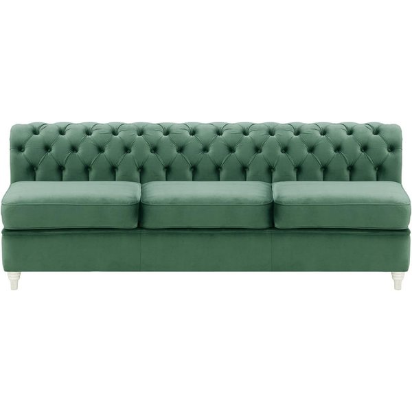 Chesterfield 3 Seater Modular Unit (3CP), dirty blue, Leg colour: white