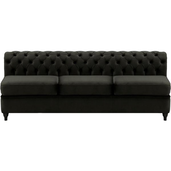 Chesterfield 3 Seater Modular Unit (3CP), black, Leg colour: black