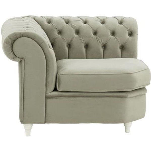 Chesterfield Corner Modular Unit (CM), silver, Leg colour: white
