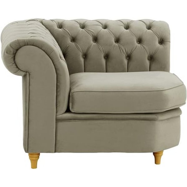 Chesterfield Corner Modular Unit (CM), grey, Leg colour: like oak
