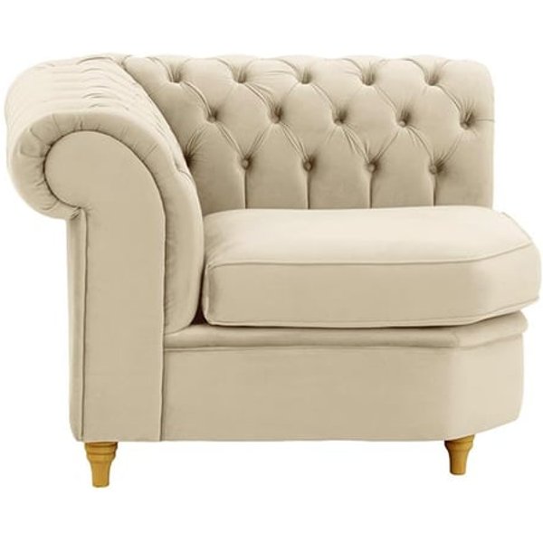 Chesterfield Corner Modular Unit (CM), lime, Leg colour: black
