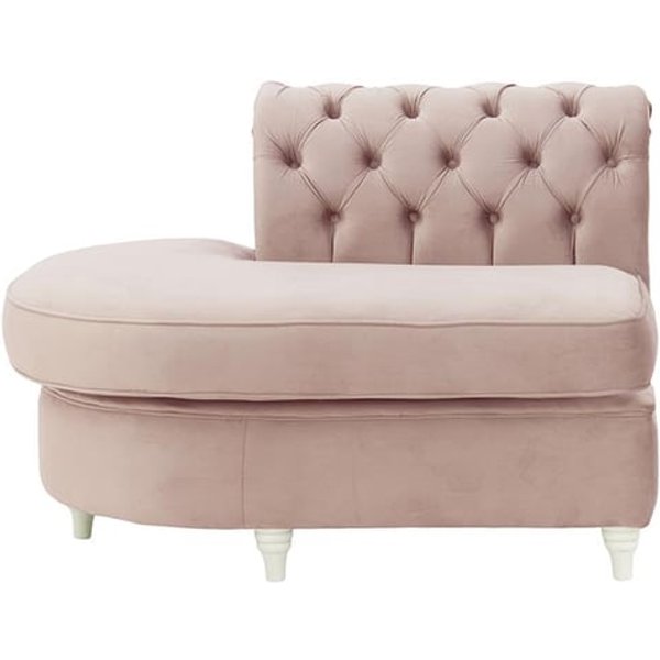Chesterfield Curved LHF Corner Modular End (ECL), lilac, Leg colour: white