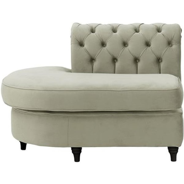 Chesterfield Curved LHF Corner Modular End (ECL), silver, Leg colour: black
