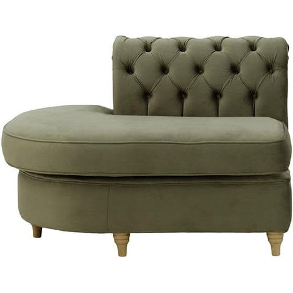Chesterfield Curved LHF Corner Modular End (ECL), graphite, Leg colour: wax black