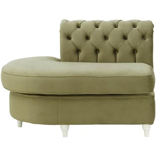 Chesterfield Curved LHF Corner Modular End (ECL), mink, Leg colour: white