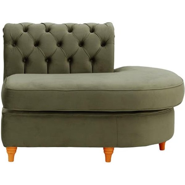 Chesterfield Curved RHF Corner Modular End (ECR), graphite, Leg colour: aveo