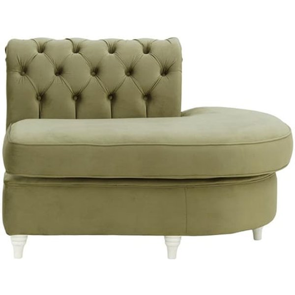 Chesterfield Curved RHF Corner Modular End (ECR), mink, Leg colour: white