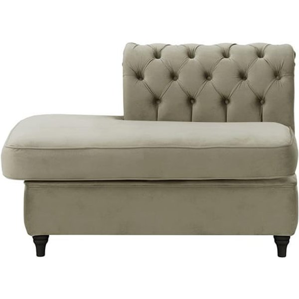 Chesterfield Straight LHF Corner Modular End (ESL), grey, Leg colour: black