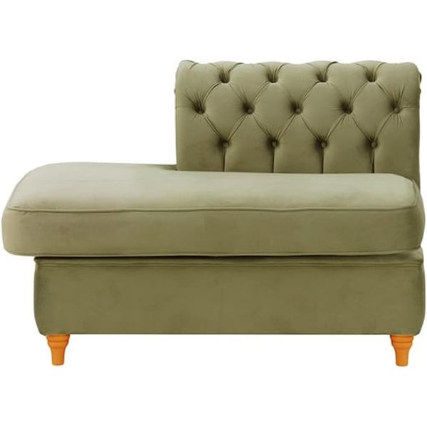 Chesterfield Straight LHF Corner Modular End (ESL), mink, Leg colour: aveo