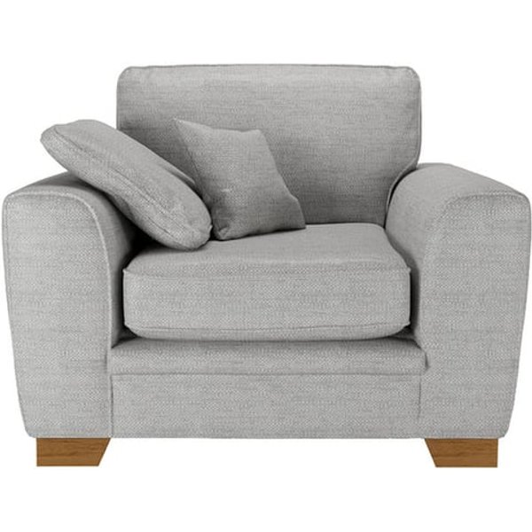 Ronay Armchair, light grey, Leg colour: aveo