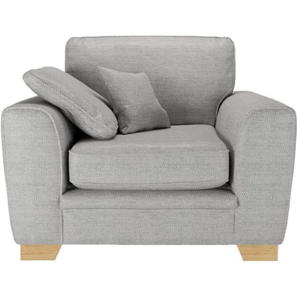 Ronay Armchair, light grey, Leg colour: like oak