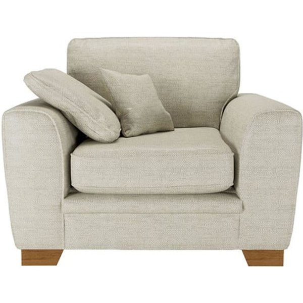 Ronay Armchair, cream, Leg colour: aveo