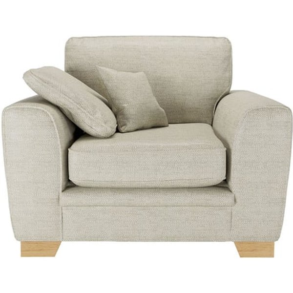 Ronay Armchair, cream, Leg colour: like oak