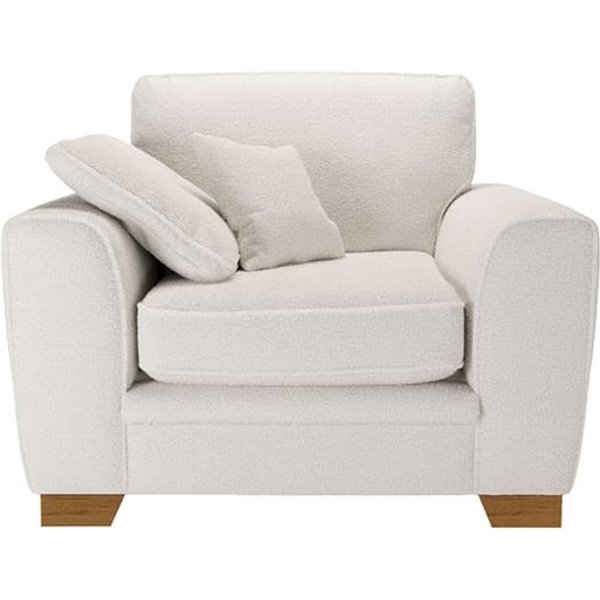 Ronay Armchair, boucle ivory, Leg colour: aveo