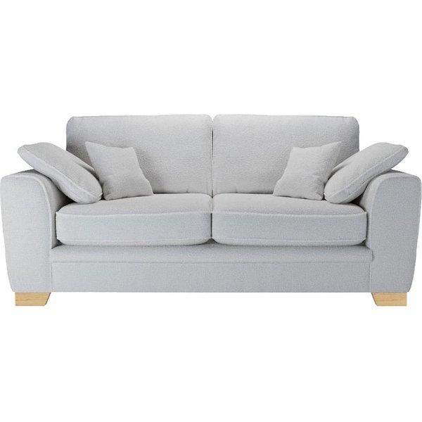 Ronay 2-seater Sofa, boucle grey, Leg colour: like oak