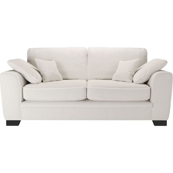 Ronay 2-seater Sofa, boucle ivory, Leg colour: black