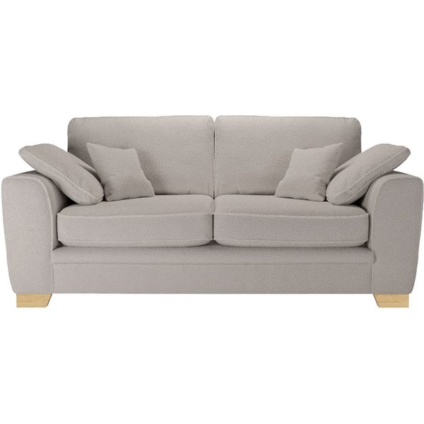 Ronay 2-seater Sofa, boucle brown, Leg colour: like oak