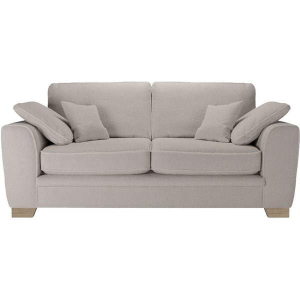 Ronay 2-seater Sofa, boucle brown, Leg colour: wax black