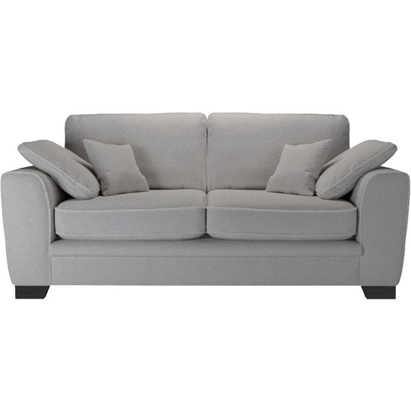 Ronay 2-seater Sofa, boucle grey, Leg colour: black