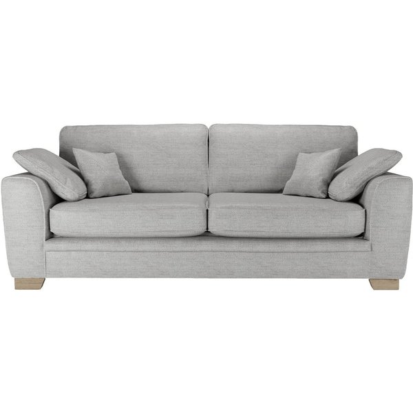 Ronay 3-seater Sofa, light grey, Leg colour: wax black