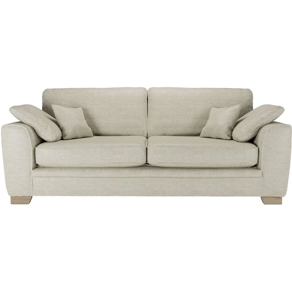 Ronay 3-seater Sofa, cream, Leg colour: wax black