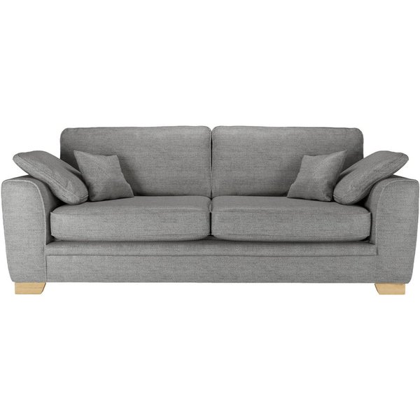 Ronay 3-seater Sofa, dark red, Leg colour: like oak
