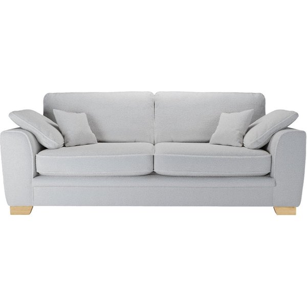 Ronay 3-seater Sofa, boucle grey, Leg colour: like oak
