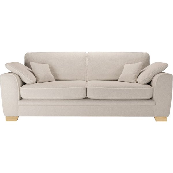 Ronay 3-seater Sofa, boucle beige, Leg colour: like oak