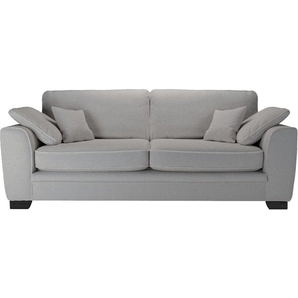 Ronay 3-seater Sofa, boucle grey, Leg colour: black