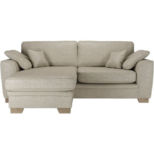 Ronay Universal Corner Sofa, beige, Leg colour: wax black