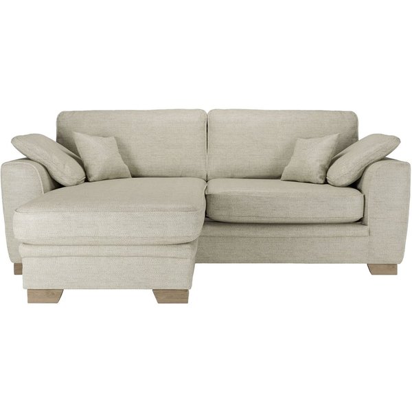 Ronay Universal Corner Sofa, cream, Leg colour: wax black