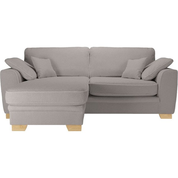 Ronay Universal Corner Sofa, boucle brown, Leg colour: like oak
