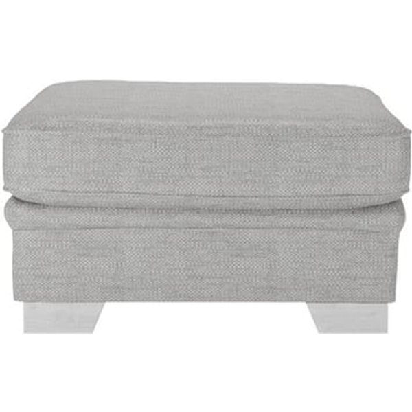 Ronay Footstool, light grey, Leg colour: white