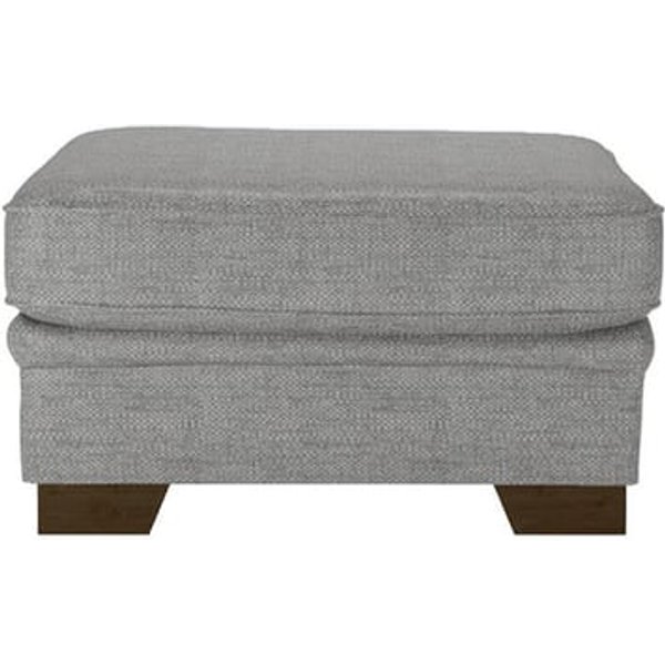 Ronay Footstool, dark red, Leg colour: dark oak