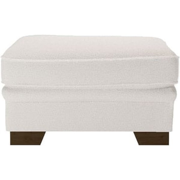 Ronay Footstool, boucle ivory, Leg colour: dark oak