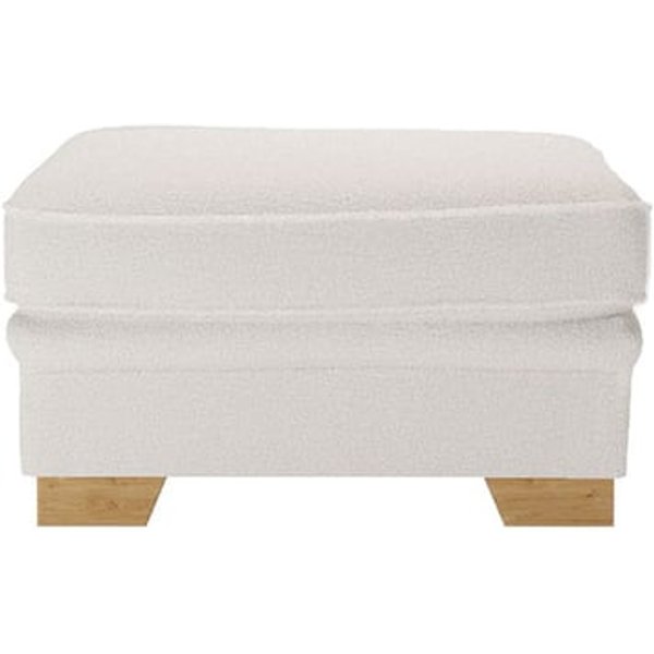 Ronay Footstool, boucle ivory, Leg colour: like oak