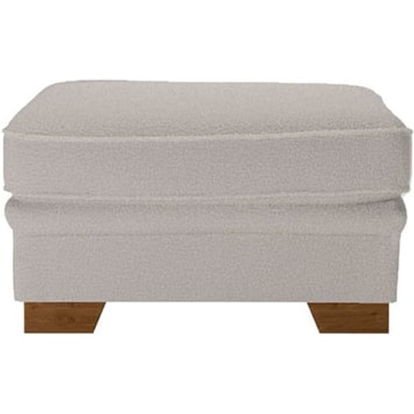 Ronay Footstool, boucle brown, Leg colour: aveo