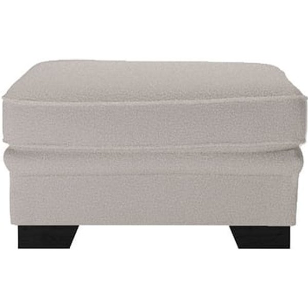 Ronay Footstool, boucle brown, Leg colour: black