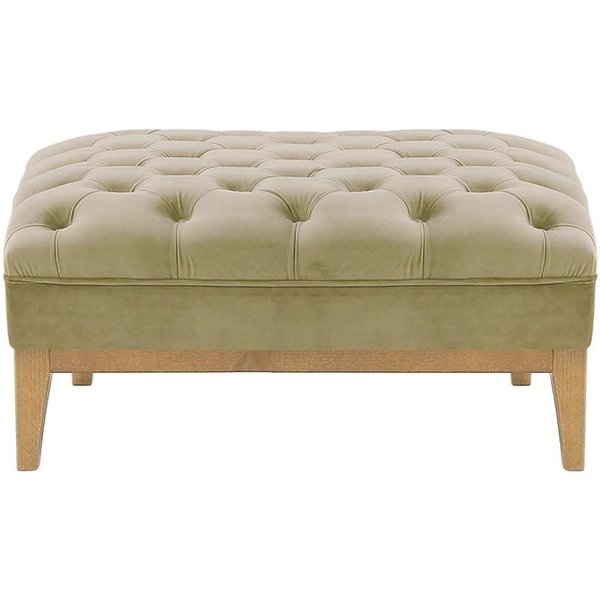 Chesterfield Modern Footstool Wood, mink, Leg colour: like oak