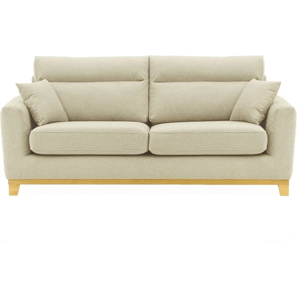 Belfort 3 Seater Sofa, cream, Leg colour: like oak