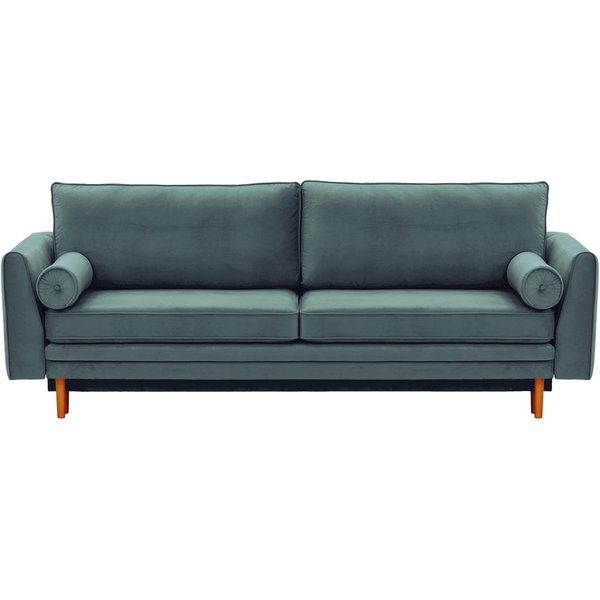 Cornelia Sofa Bed with Storage, dirty blue, Leg colour: aveo