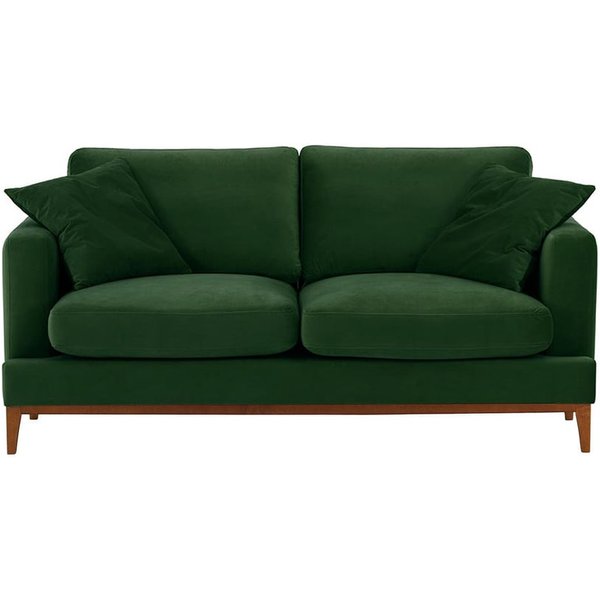 Covex Wood 2,5 Seater Sofa, dark green, Leg colour: aveo