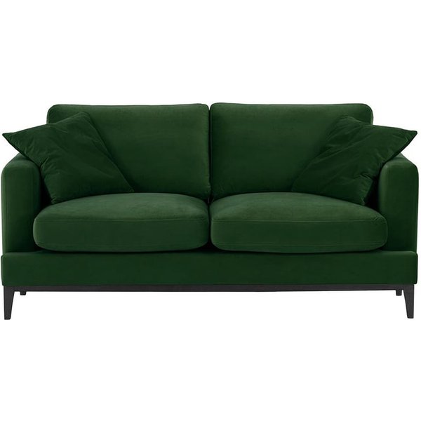 Covex Wood 2,5 Seater Sofa, dark green, Leg colour: black