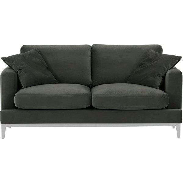 Covex Wood 2,5 Seater Sofa, graphite, Leg colour: white