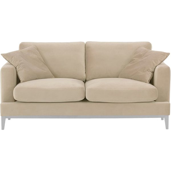 Covex Wood 2,5 Seater Sofa, light beige, Leg colour: white