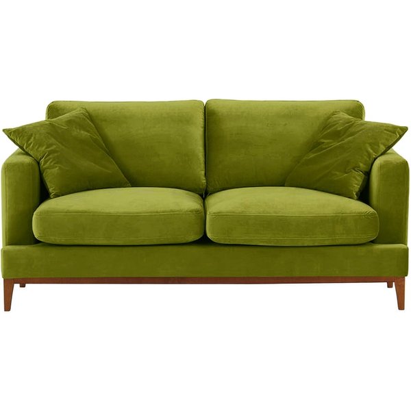 Covex Wood 2,5 Seater Sofa, olive green, Leg colour: aveo