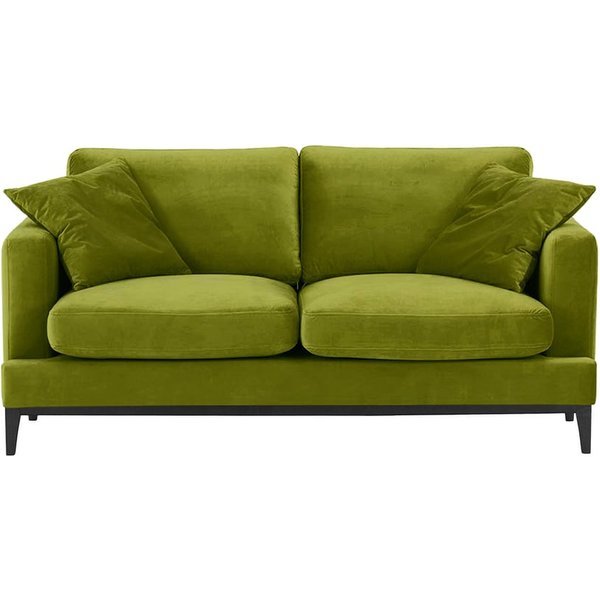 Covex Wood 2,5 Seater Sofa, olive green, Leg colour: black
